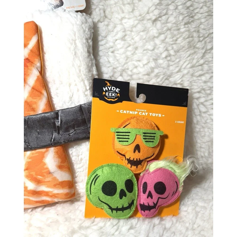 Cat Sushi Halloween Costume & Spooky Catnip Cat Toys New